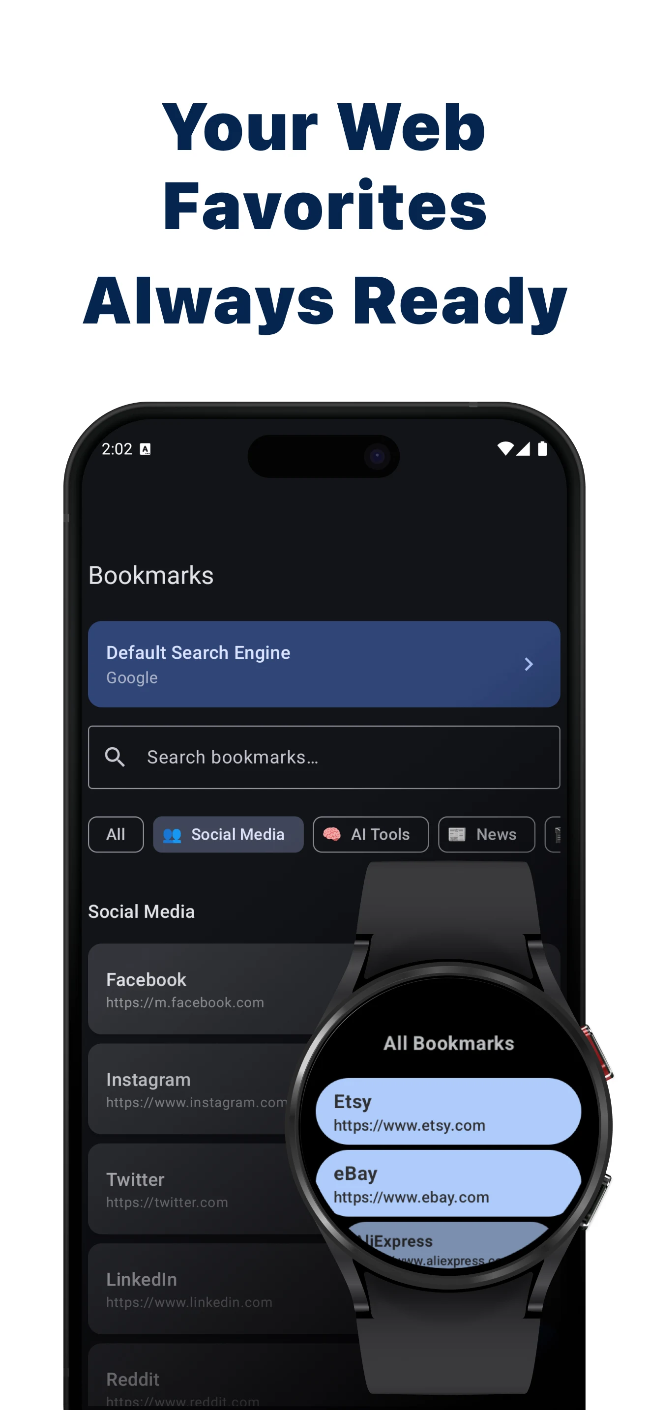 WristNet : Web Browser Wear OS screenshot
