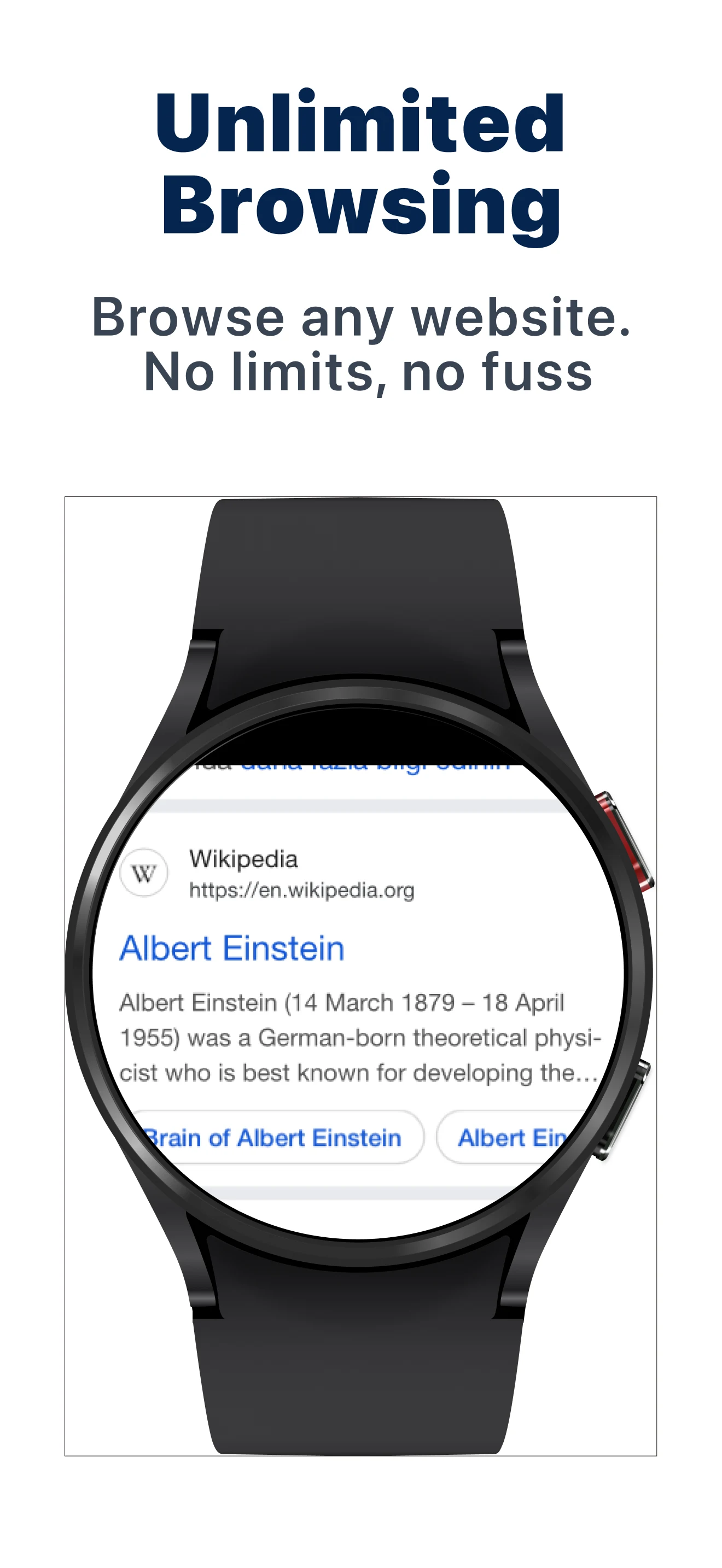 WristNet : Web Browser Wear OS screenshot